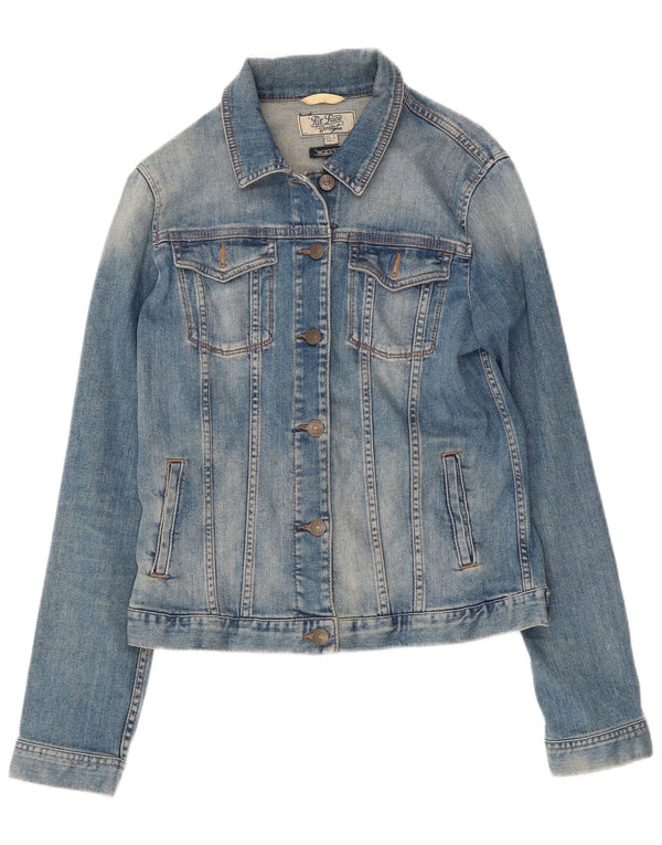 Giacca in denim da donna Fat Face UK 10 piccola in cotone blu