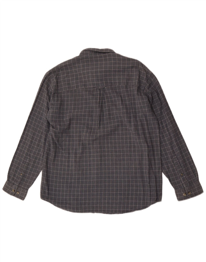 Camicia in flanella da uomo Columbia in cotone a quadri grandi blu