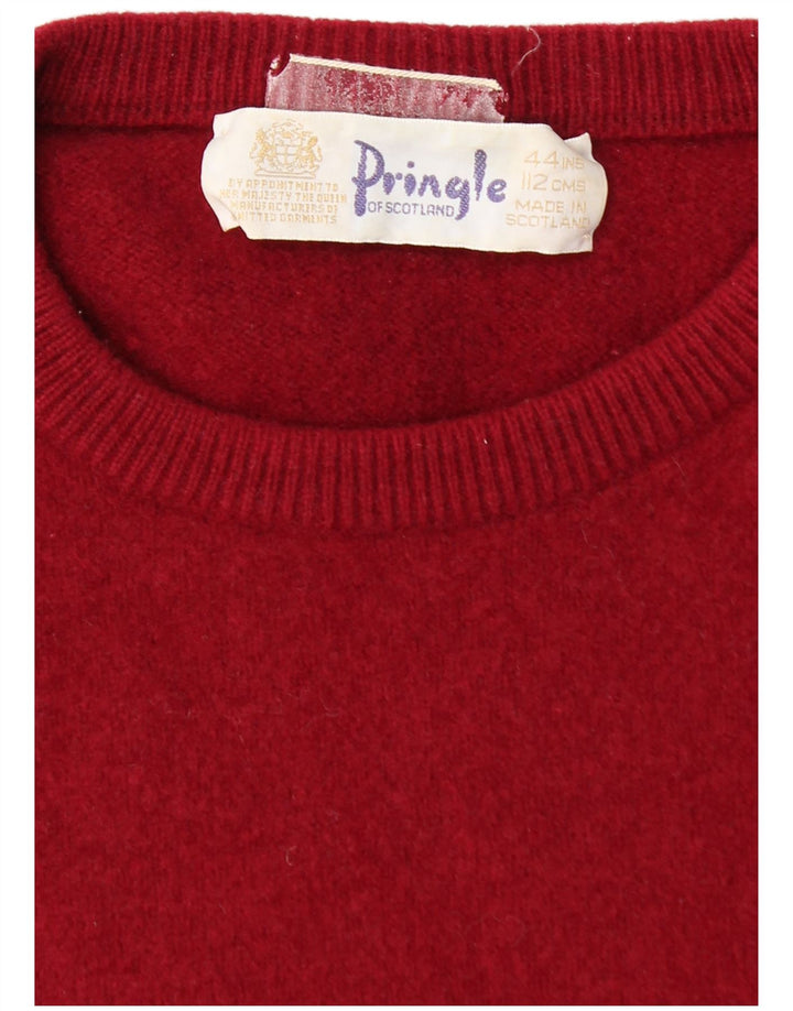 Maglione maglione girocollo da uomo Pringle IT 44 XS rosso
