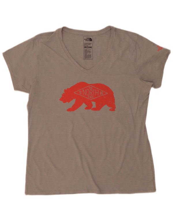 T-shirt grafica slim fit da donna The North Face UK 18 XL poliestere grigio