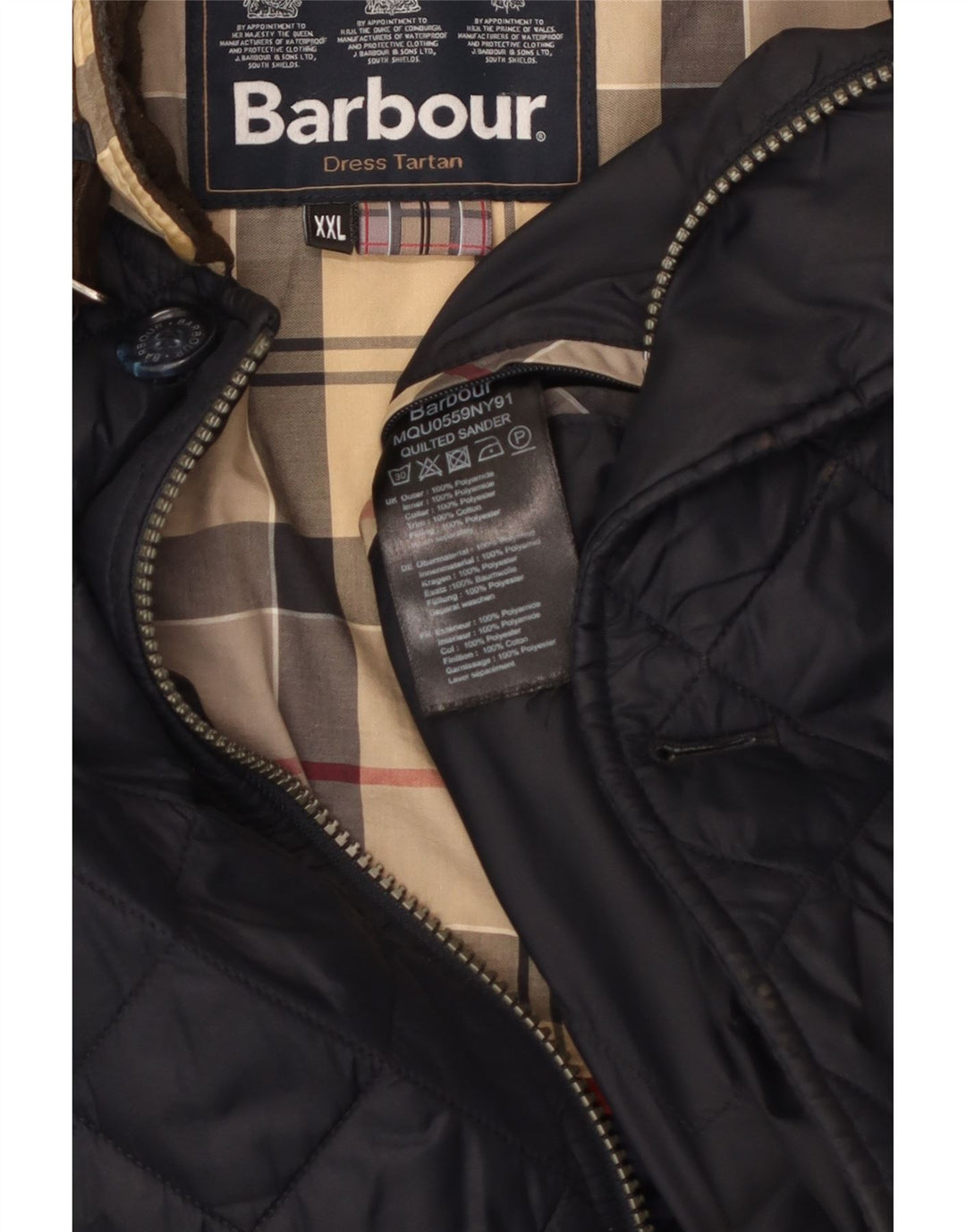 Giacca trapuntata da uomo Barbour UK 44 2XL Blu navy in poliammide