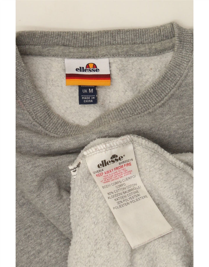 Felpa da uomo Ellesse Maglione in cotone grigio medio
