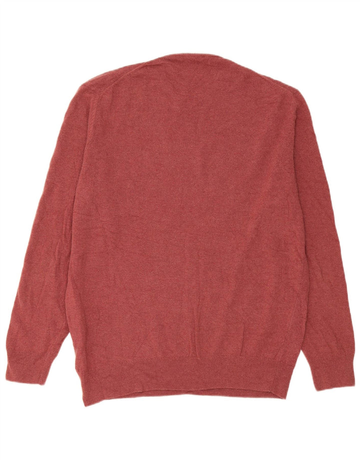 Maglione maglione girocollo da uomo Zara grande bordeaux in poliammide
