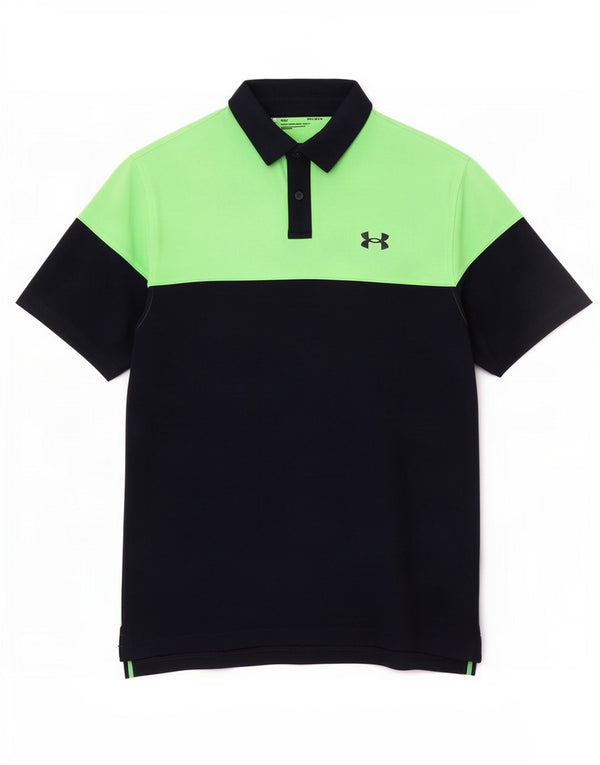 Polo da uomo Under Armour a blocchi di colore blu navy medio