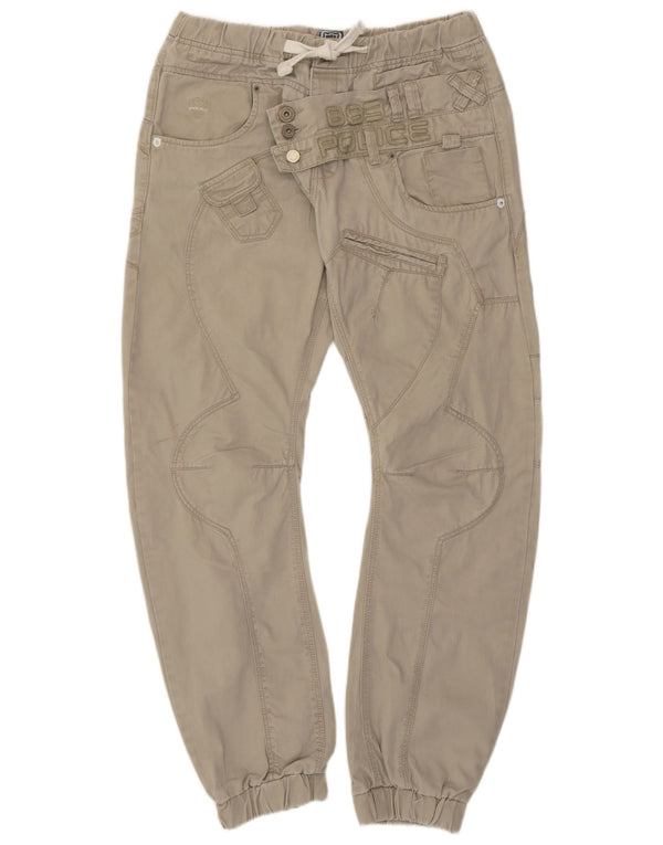Pantaloni cargo da jogging con grafica da uomo 883 Police W34 L30 in cotone beige