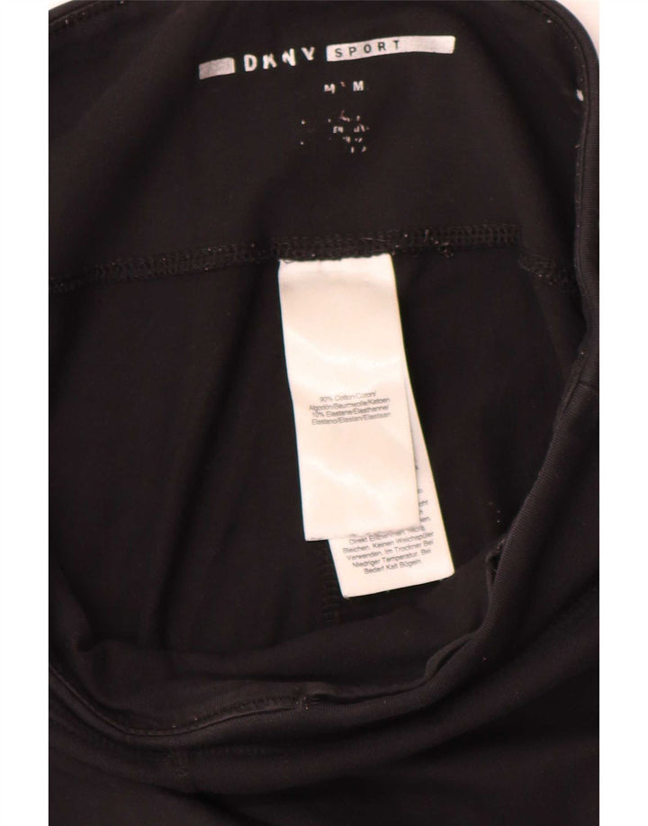 Leggings grafici da donna Dkny UK 14 cotone nero medio