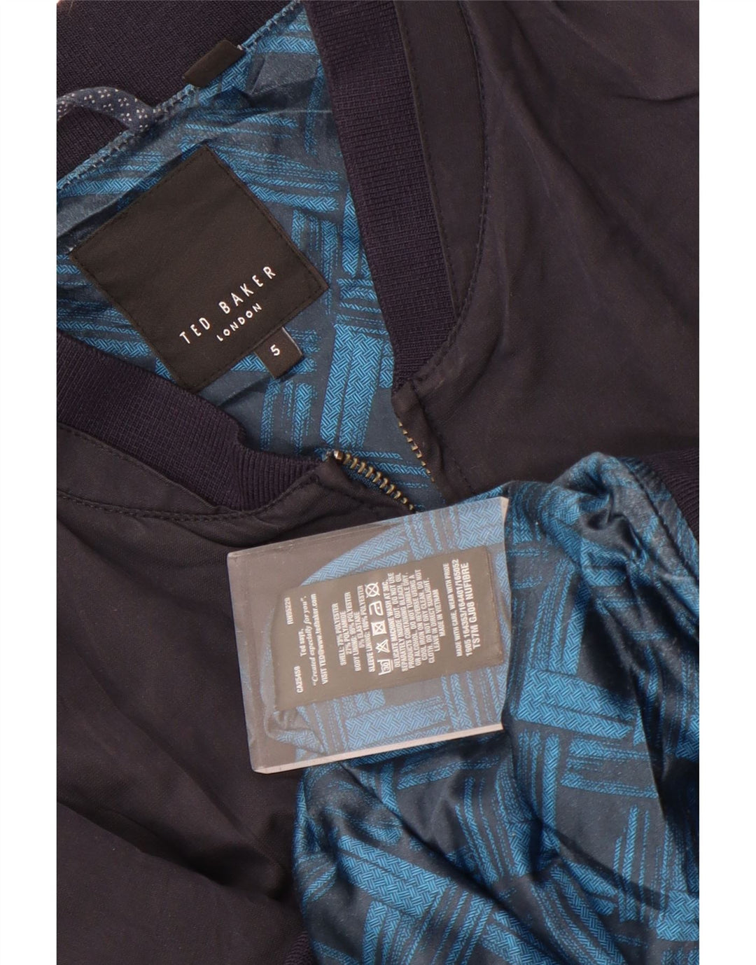 Giubbotto bomber da donna Ted Baker taglia 5 XL poliestere blu navy