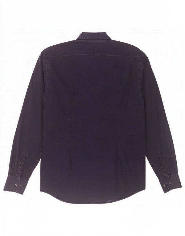 Camicia slim fit da uomo Calvin Klein XL in cotone blu navy