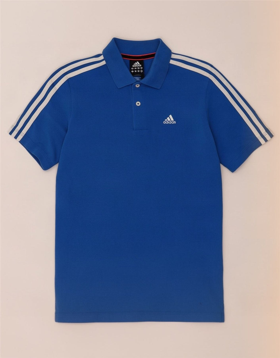 Polo Adidas Climalite da uomo piccola in cotone blu