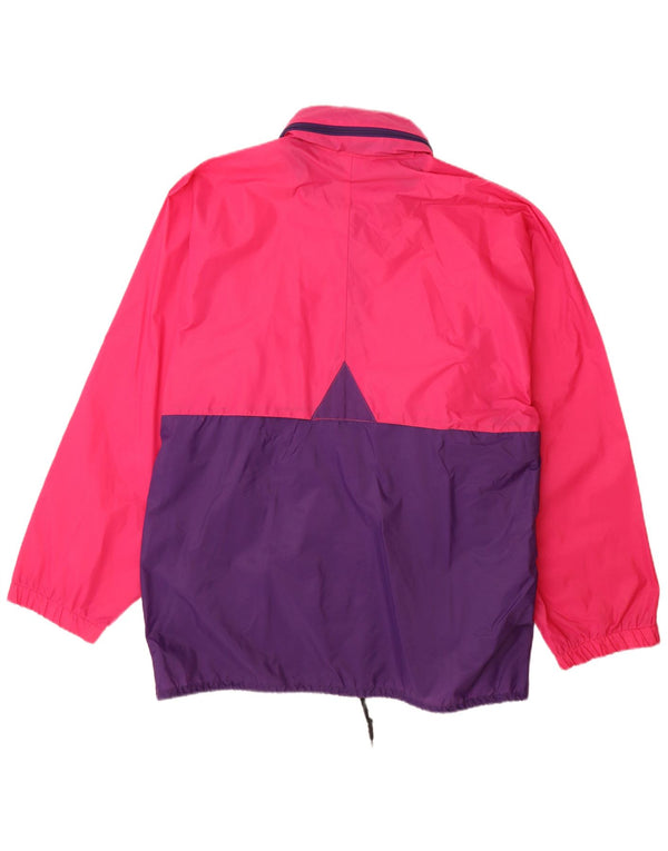 Giacca antipioggia da uomo con cappuccio K-Way UK 40 Large Rosa Colourblock in poliammide