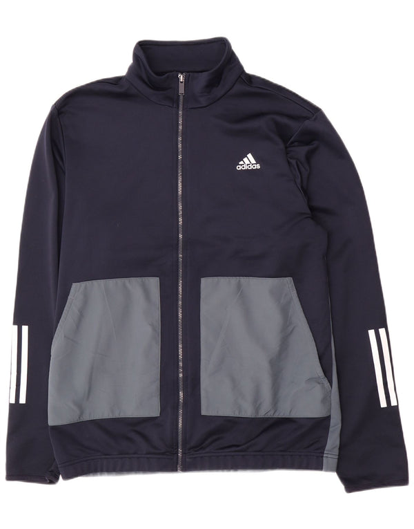 Giacca da uomo Adidas Aeroready Top Jacket Large Blu Navy Colourblock
