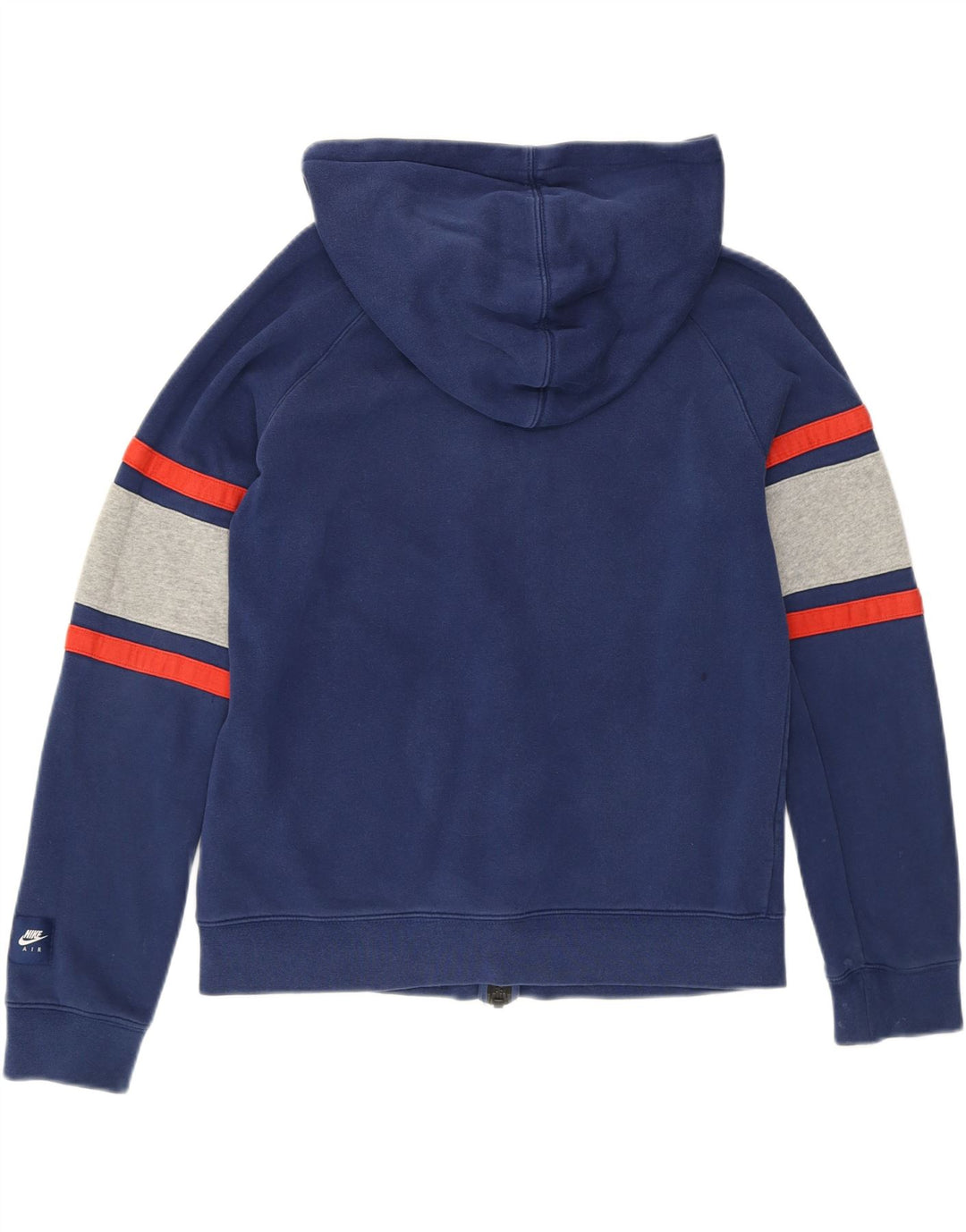 Felpa con cappuccio e zip Nike Air da ragazzo, 13-14 anni, XL, in cotone color block blu