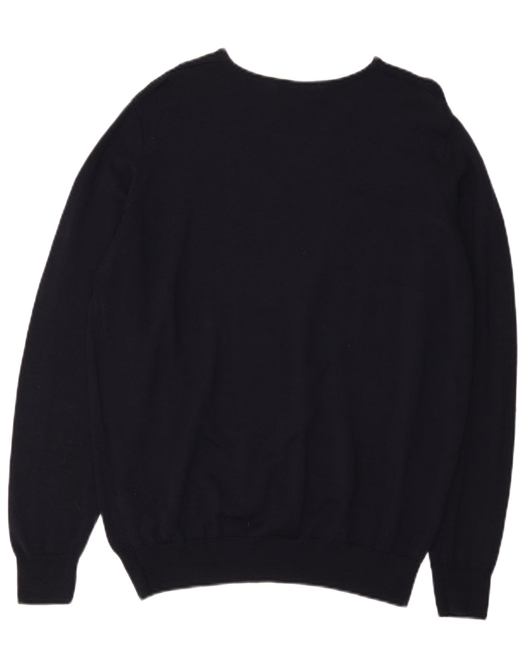 Maglione maglione con scollo a V da donna Marks & Spencer UK 16 grande lana blu navy