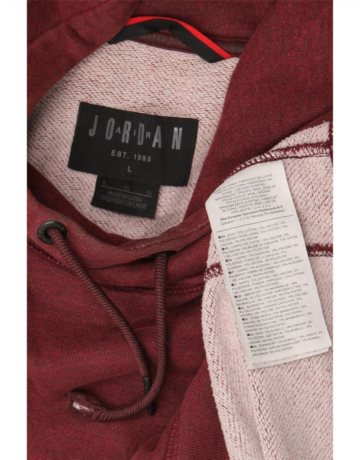JORDAN Felpa con cappuccio da uomo grande in cotone marrone