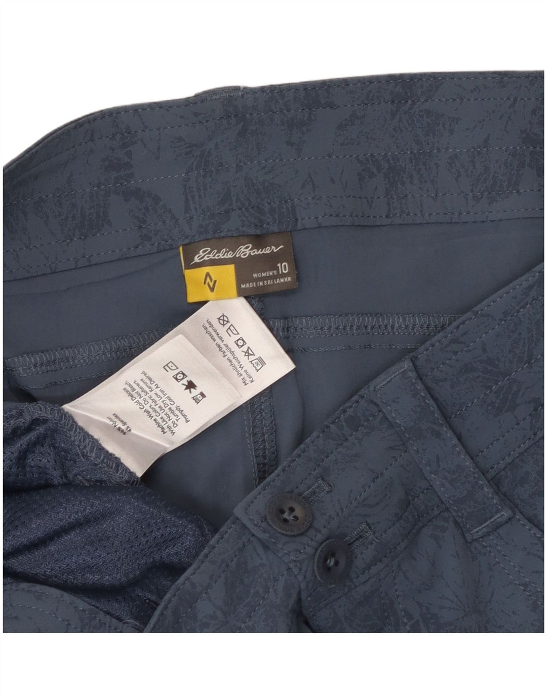 Pantaloncini cargo da donna Eddie Bauer US 10 Large W32 nylon floreale blu