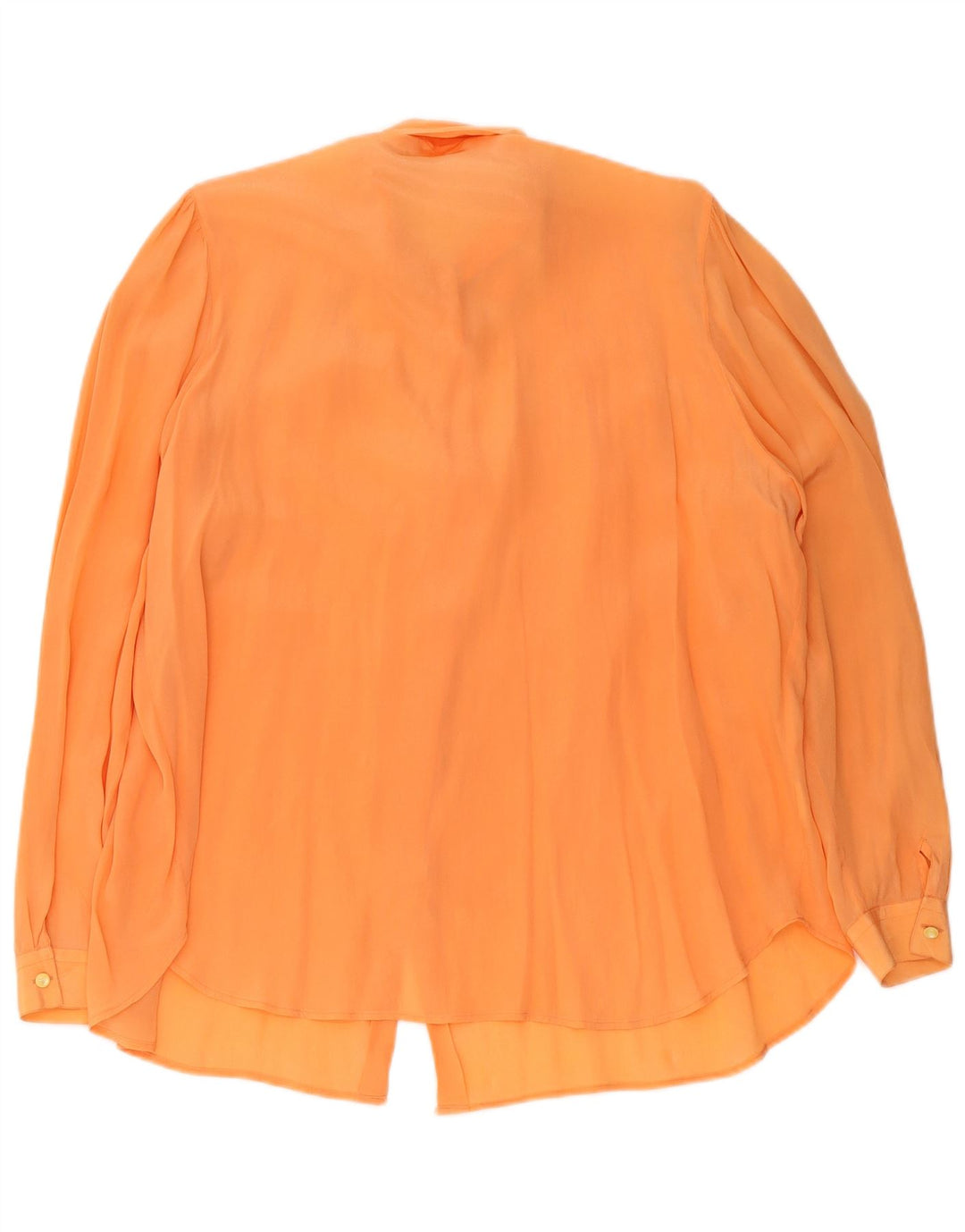 Camicetta da donna vintage dalla vestibilità comoda e trasparente, taglia EU 40, arancione medio