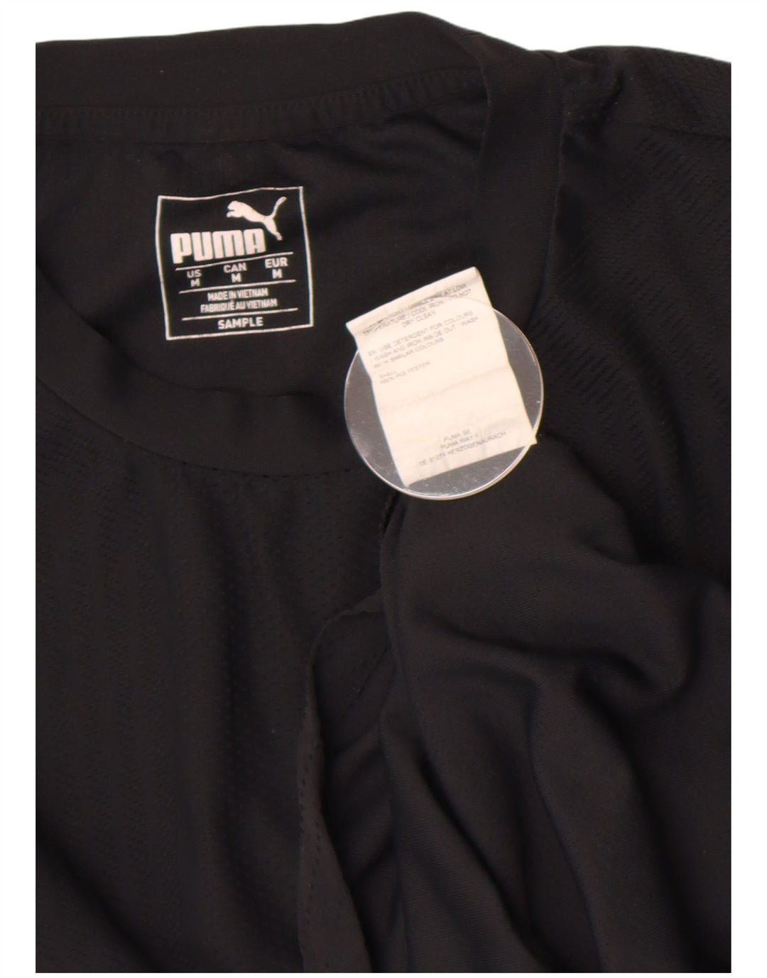 T-shirt da uomo Puma Top media nera in poliestere