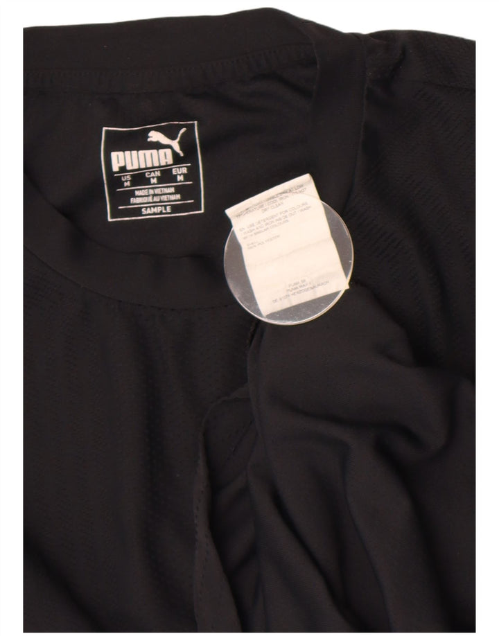 T-shirt da uomo Puma Top media nera in poliestere