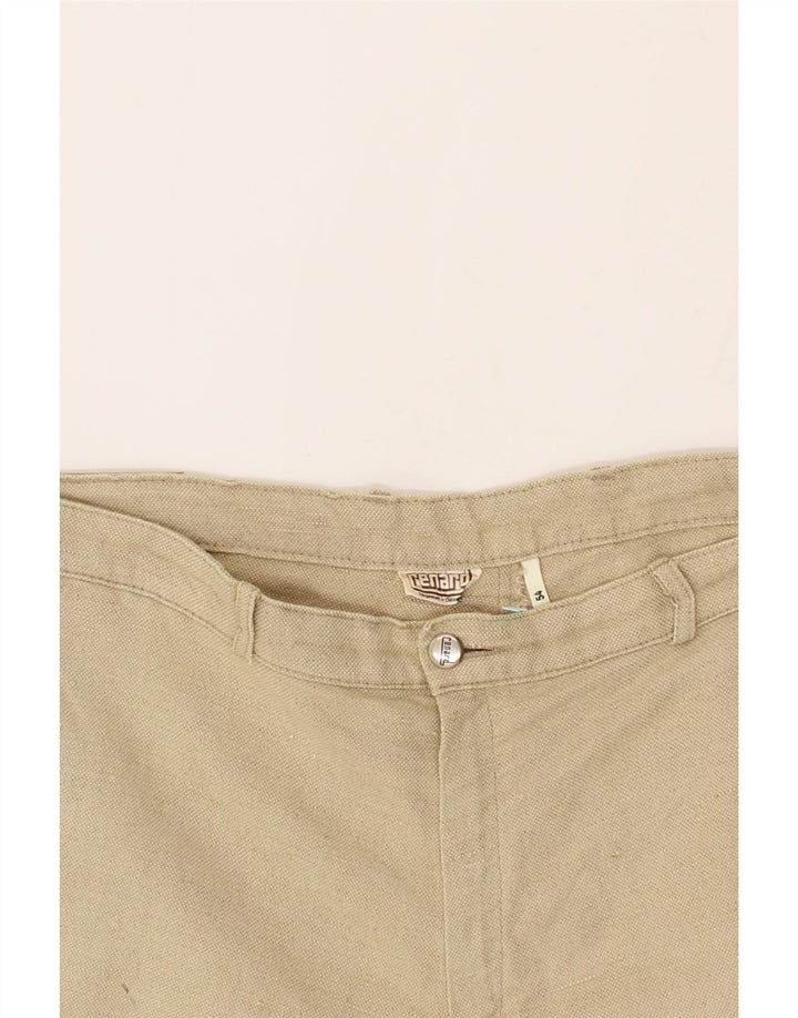 VINTAGE Womens Chino Shorts W38 XL Beige Cotton Vintage Vintage and Second-Hand Vintage from Messina Hembry 