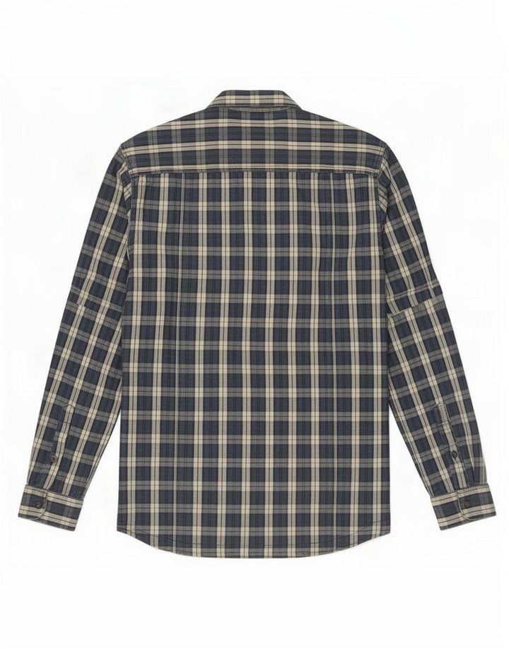 Camicia da uomo Jack & Jones in cotone a quadri blu navy medio