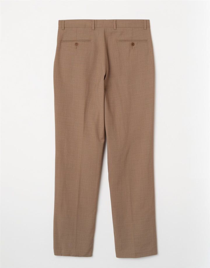 Pantaloni da abito dritti vintage da uomo W32 L30 Beige
