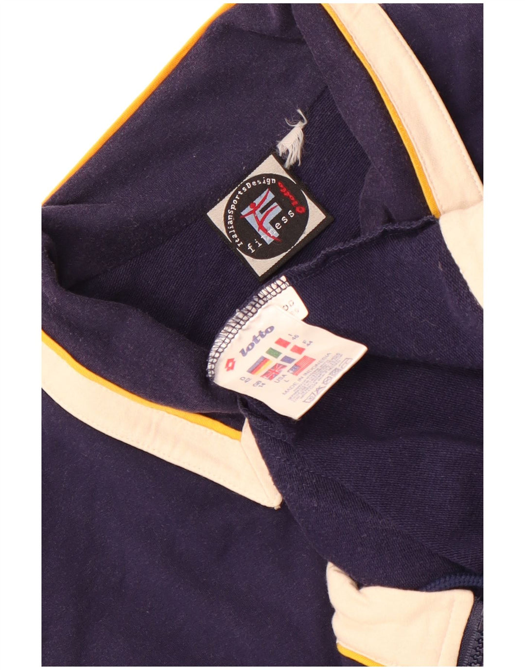 Giacca da tuta da donna Lotto UK 14 Large in cotone blu navy