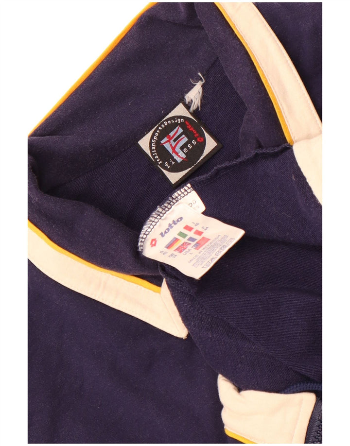 Giacca da tuta da donna Lotto UK 14 Large in cotone blu navy