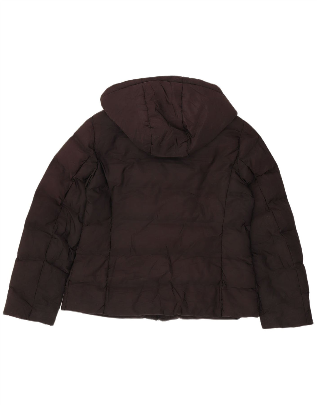 Giacca imbottita con cappuccio da donna Zara UK 16 grande poliestere nero