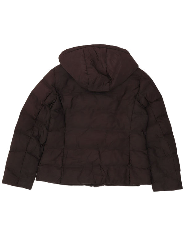 Zara Womens Hooded Padded Jacket UK 16 Large Black Polyester