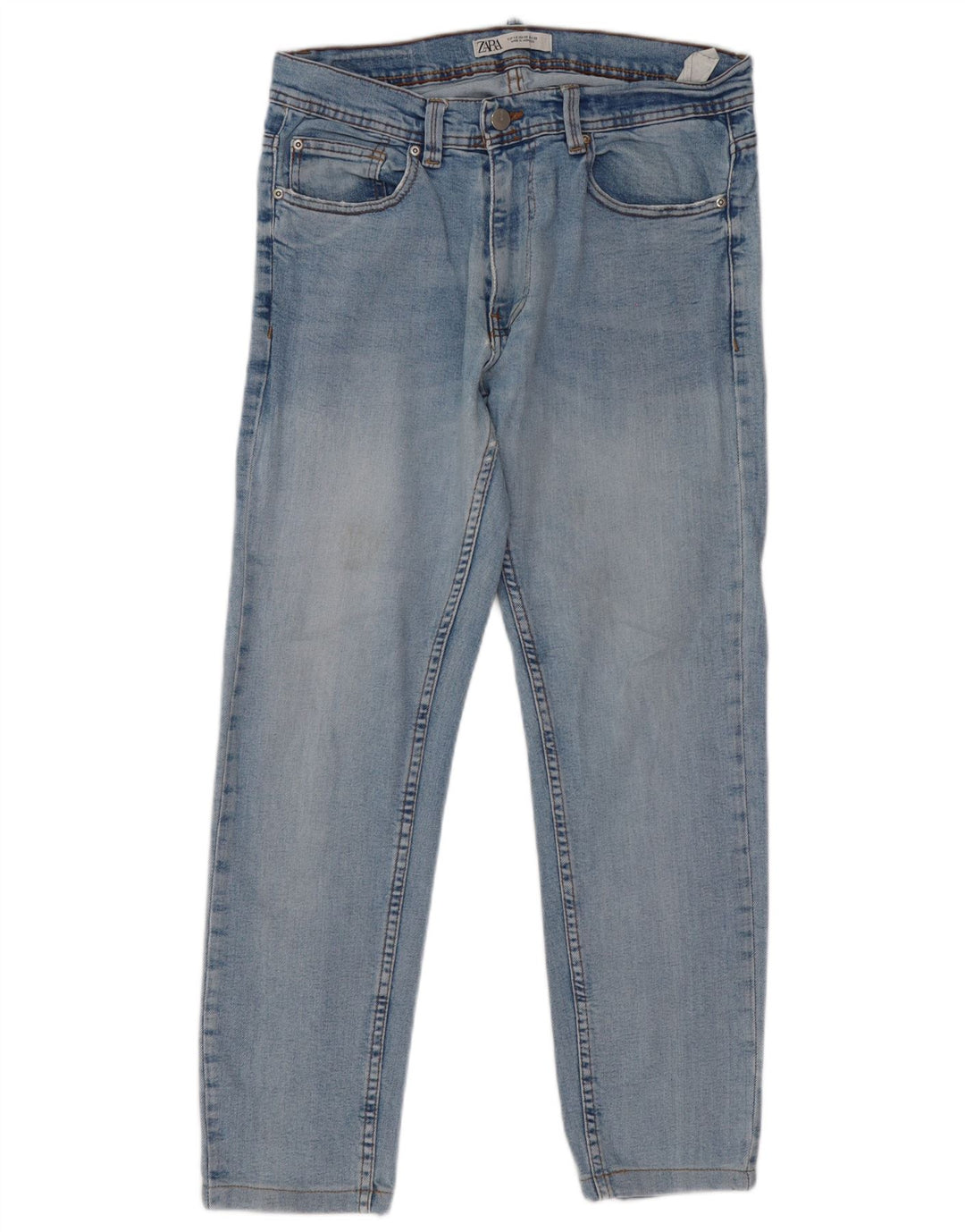 Jeans slim da uomo Zara EU 42 Large W32 L28 Blu