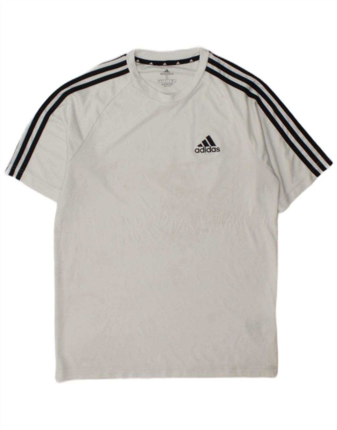 T-shirt Adidas Aeroready da uomo, piccola, in poliestere color block bianco