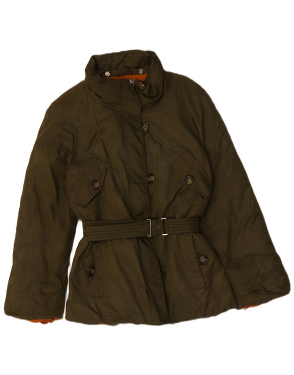Max Mara Womens Weekend Padded Jacket UK 14 Medium Khaki Polyester