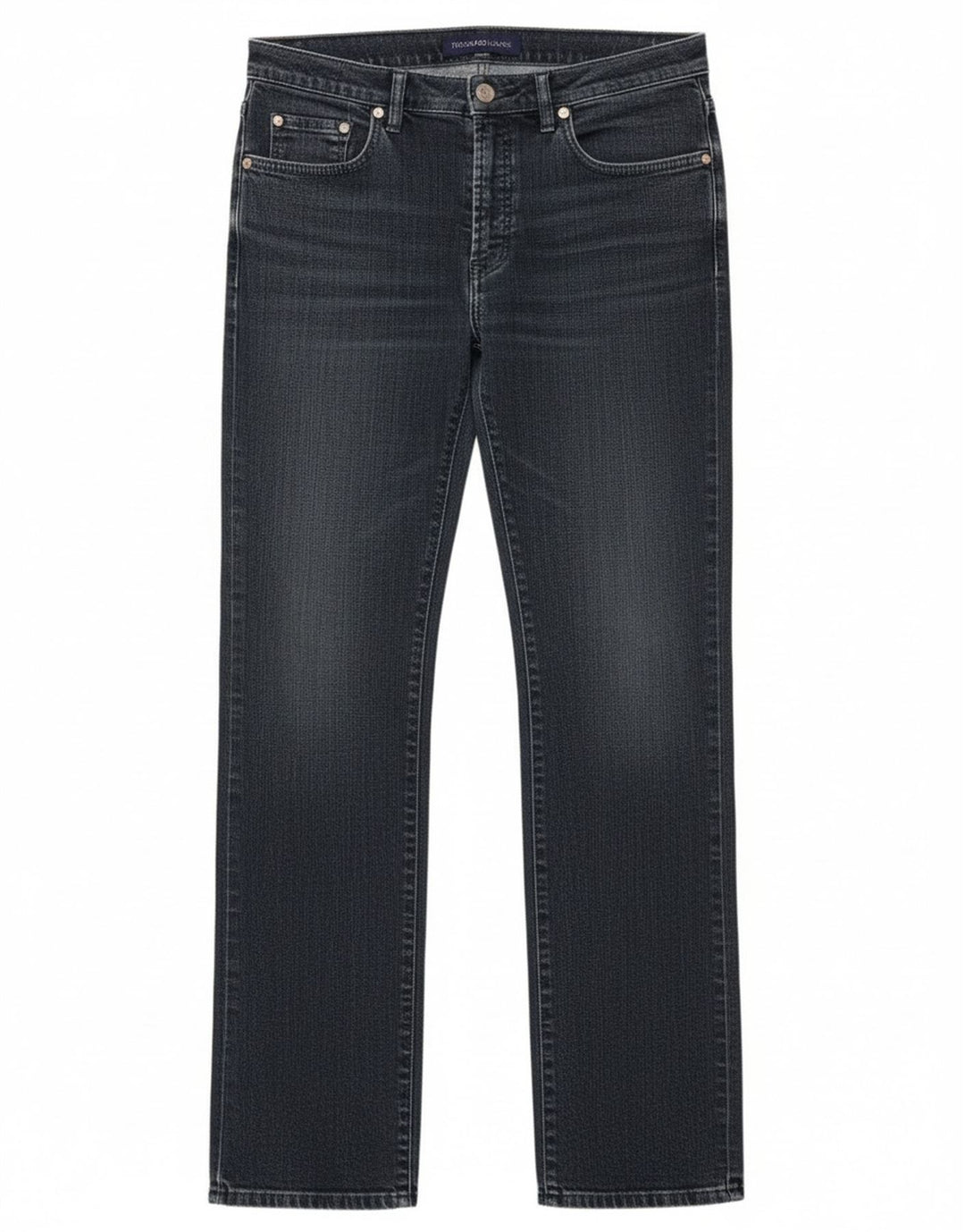 Jeans Dritti Donna Trussardi W28 L35 Blu Navy Cotone