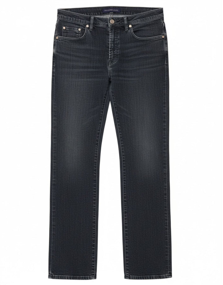 Jeans Dritti Donna Trussardi W28 L35 Blu Navy Cotone