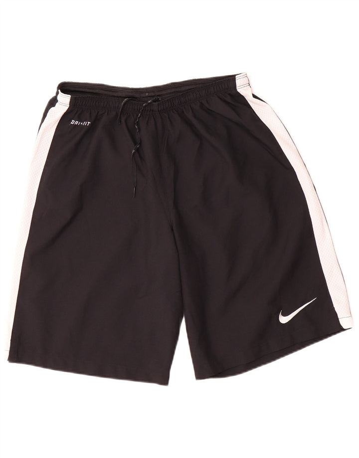 Pantaloncini sportivi Nike Dri Fit da uomo, colore nero medio, in poliestere color block