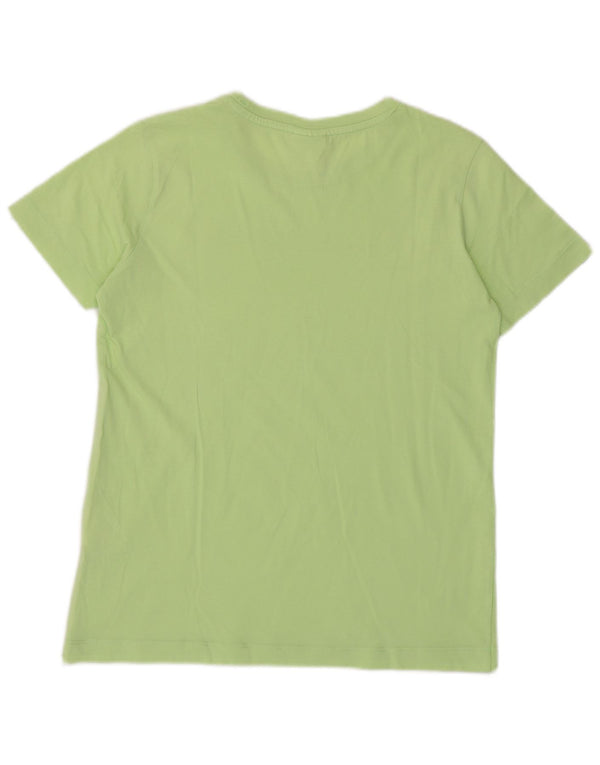 T-shirt grafica da donna Champion Top UK 10 piccola in cotone verde