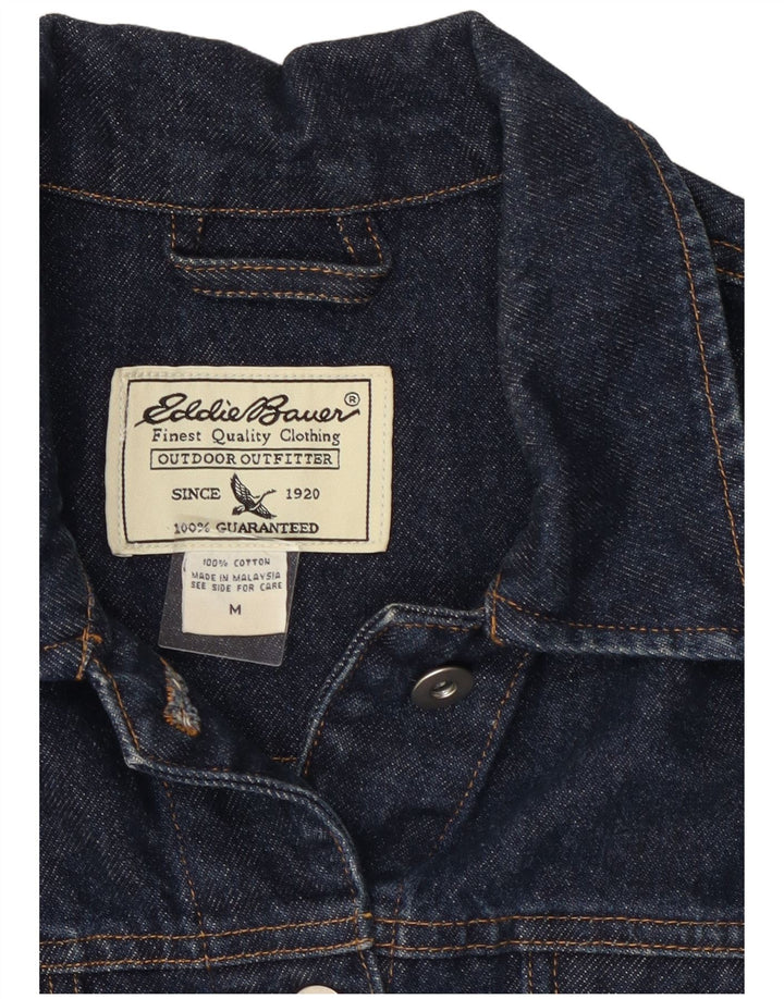 Giacca in denim da donna Eddie Bauer UK 14 cotone blu navy medio