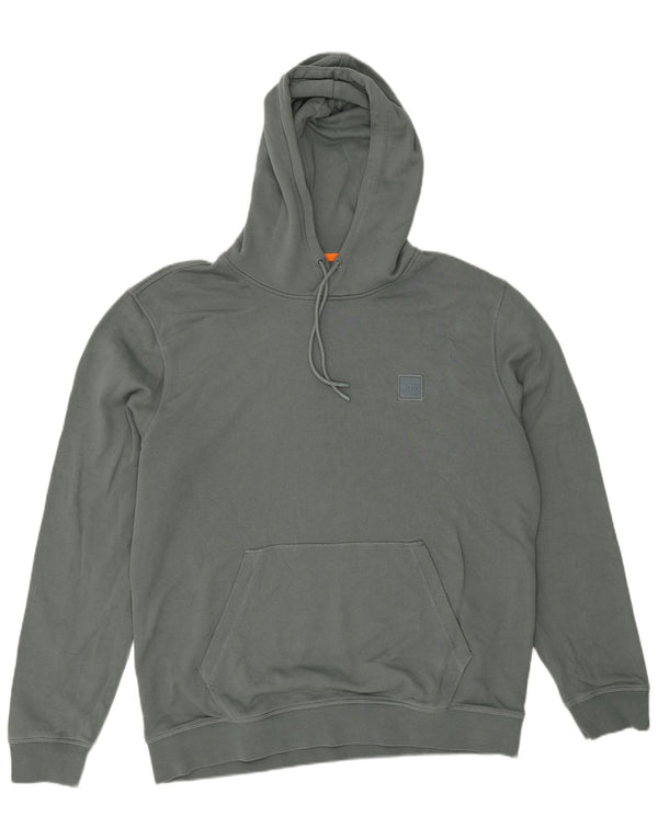 Felpa con cappuccio da uomo Hugo Boss XL in cotone verde