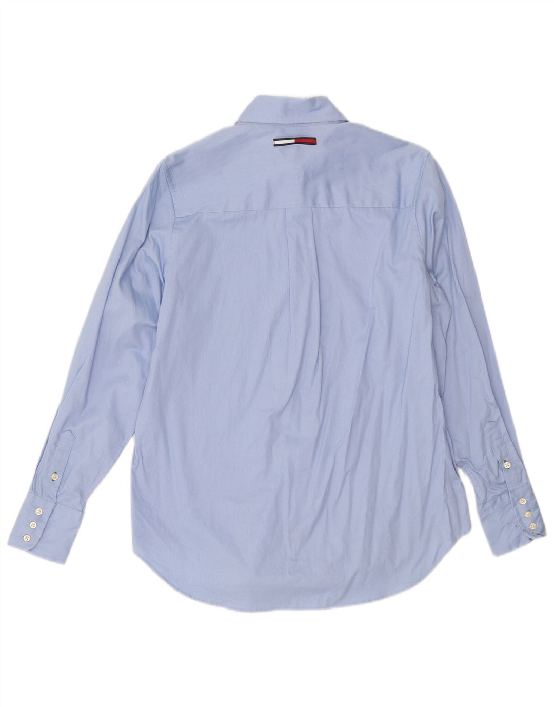 TOMMY HILFIGER Camicia oversize da donna US 2 XS Cotone gessato blu