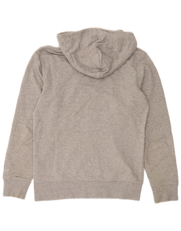 Felpa con cappuccio e zip grafica da donna Diadora UK 16 grande cotone chiazzato grigio