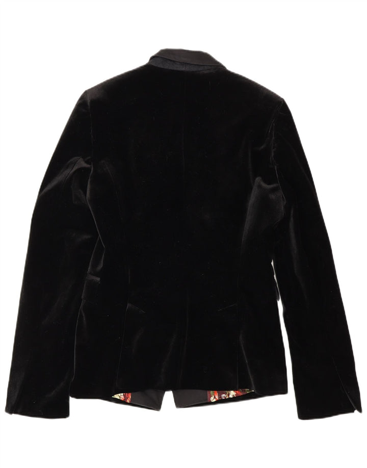 Giacca blazer doppiopetto da donna Jesire UK 8 piccola poliestere nero