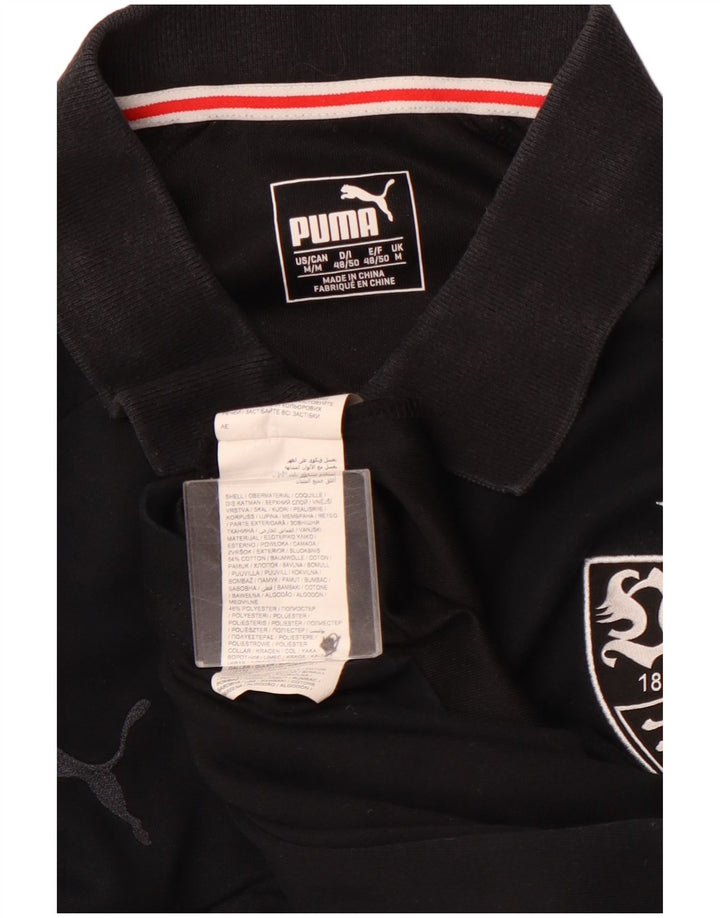 Polo grafica da uomo PUMA in cotone nero medio