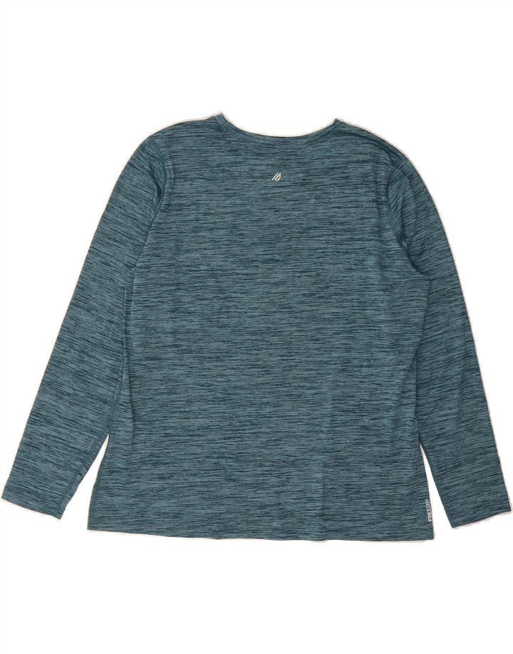 EDDIE BAUER Womens Top Long Sleeve UK 20 2XL Blue Flecked Vintage Eddie Bauer and Second-Hand Eddie Bauer from Messina Hembry 