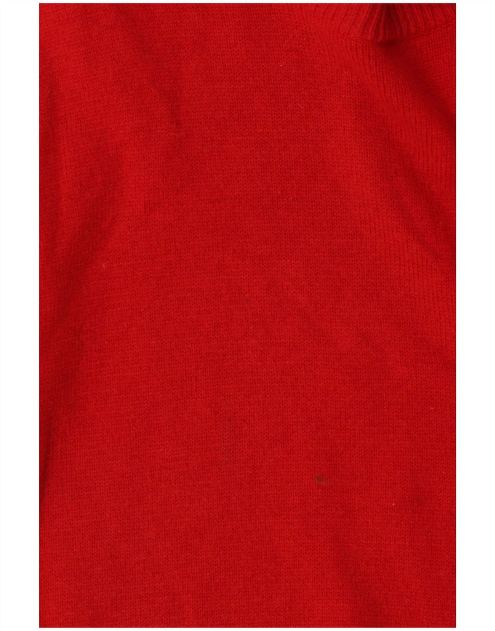 Tommy Hilfiger Uomo Maglione con scollo a barca Maglione grande lana d'agnello rossa