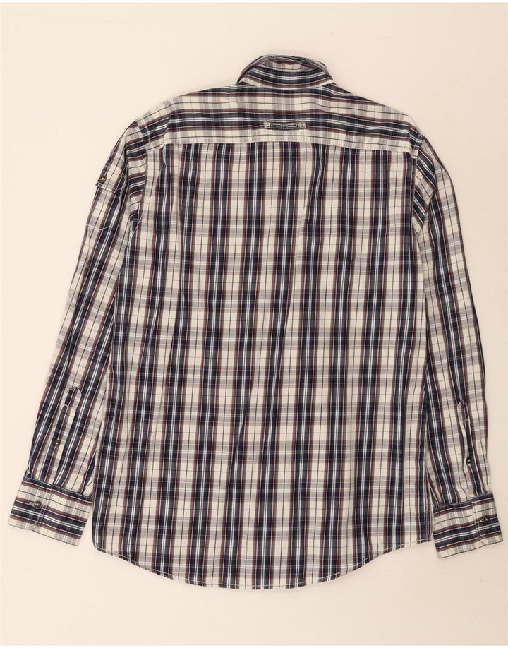 Camicia da uomo Camel Active in cotone a quadri grandi blu