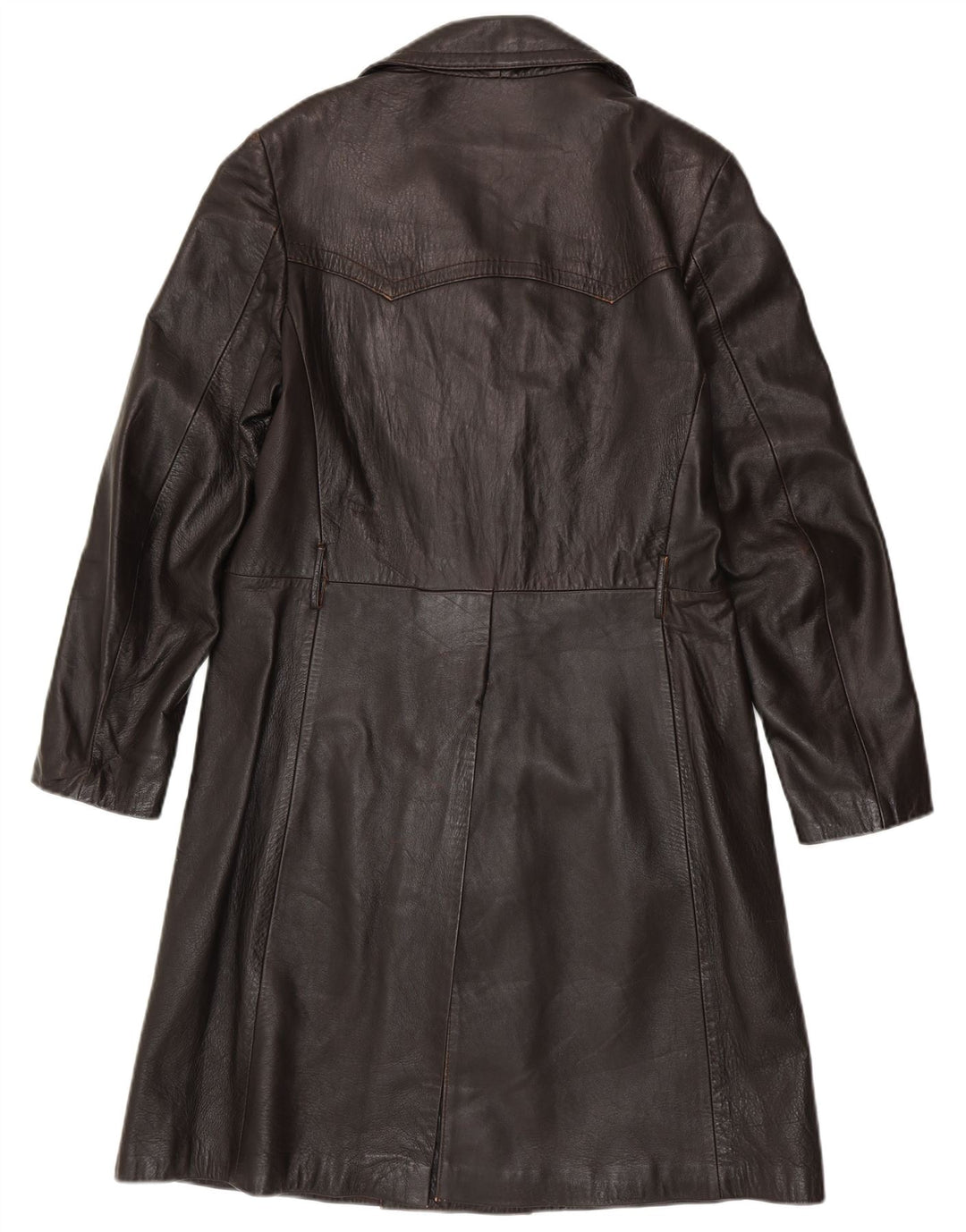 Cappotto in pelle da uomo VINTAGE IT 50 Large in pelle marrone