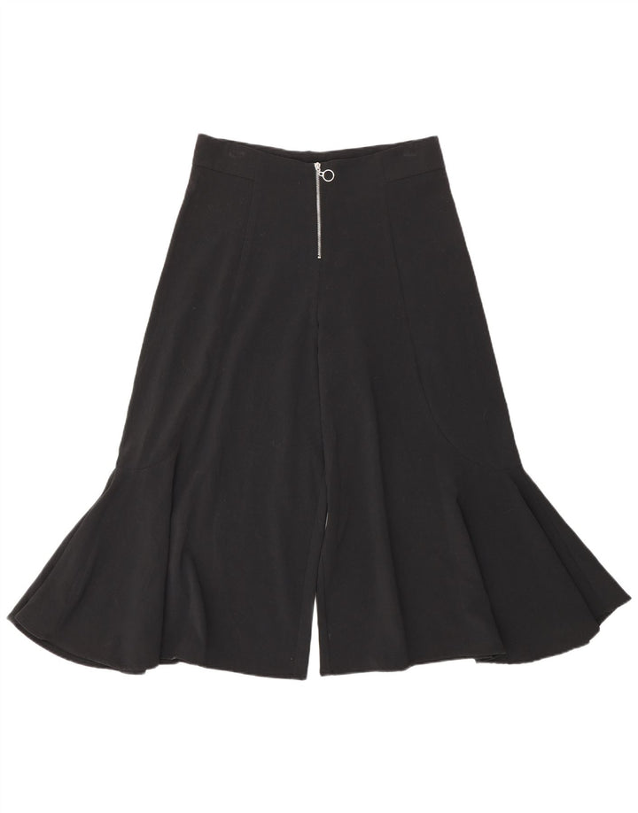Pantaloni Capri Cullotes da donna Zara piccoli W26 L19 seta nera