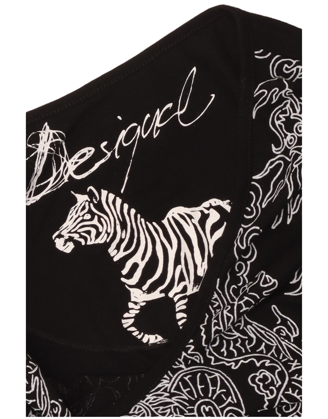 Desigual Abito da donna a trapezio con motivo astratto UK 6 XS Nero