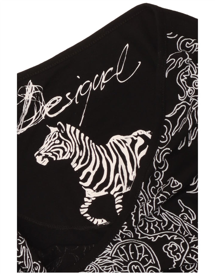 Desigual Abito da donna a trapezio con motivo astratto UK 6 XS Nero