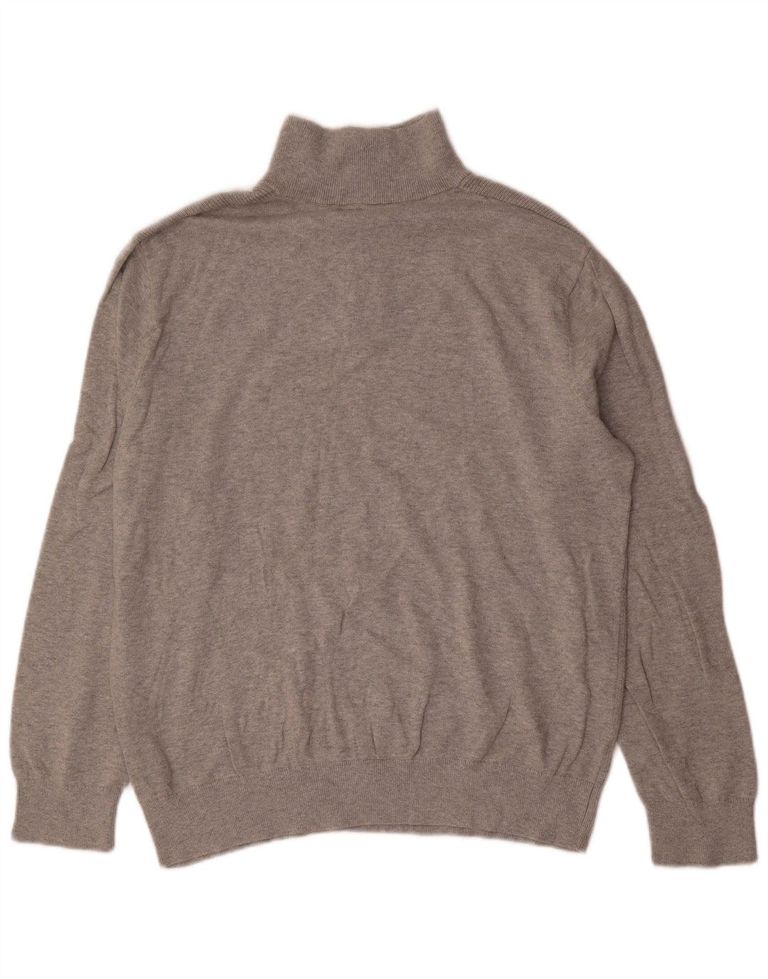 Maglione da uomo Nautica con zip e collo grande in cotone grigio